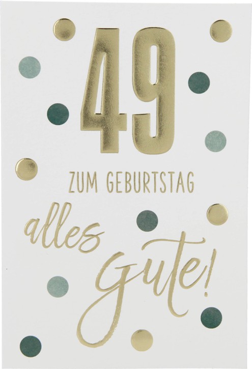 11566 Depesche Zahlenkarte, Glückwunschkarte-49 Zum Geburtstag alles Gute!