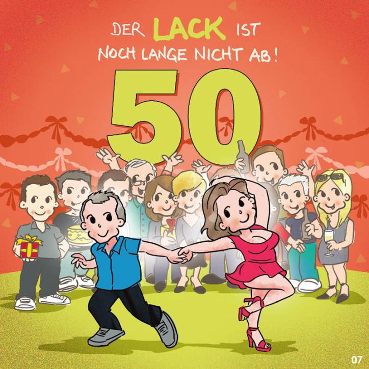 Geburtstagskarte mit Musik-Der Lack ist noch lange nicht ab! 50