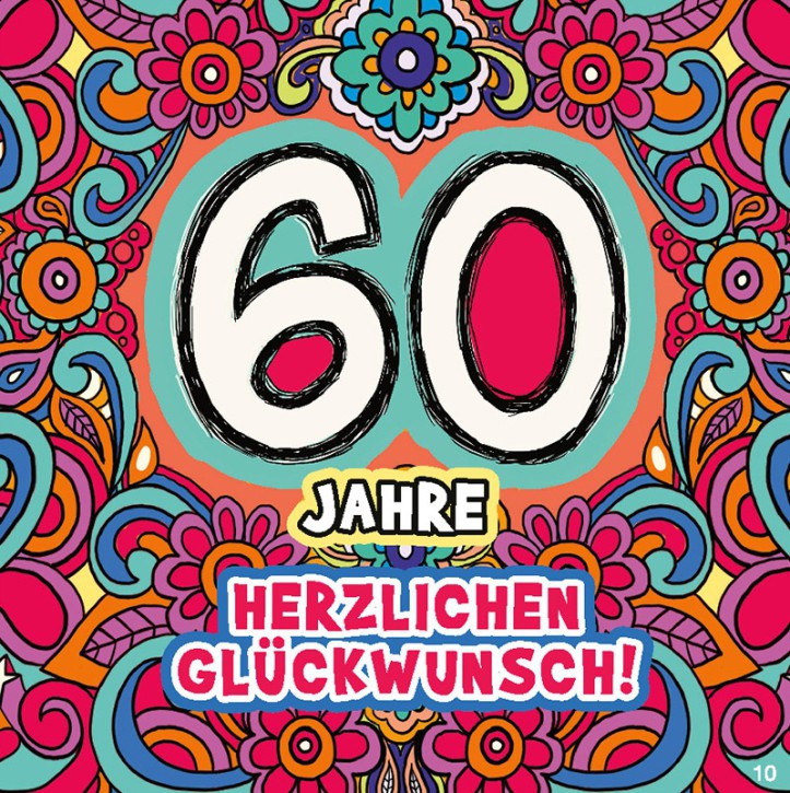 Geburtstagskarte mit Musik-60 Jahre Herzlichen Glueckwunsch!