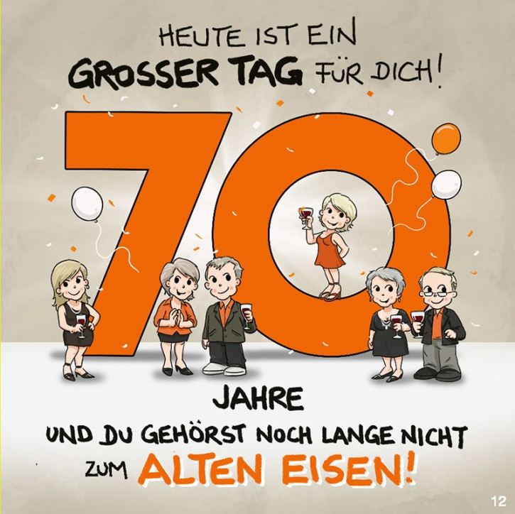 Geburtstagskarte mit Musik-Heute ist ein grosser Tag fuer dich! 70