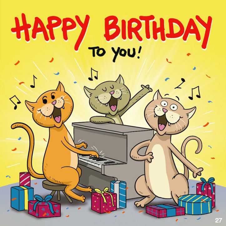 Geburtstagskarte mit Musik-Happy Birthday to you!