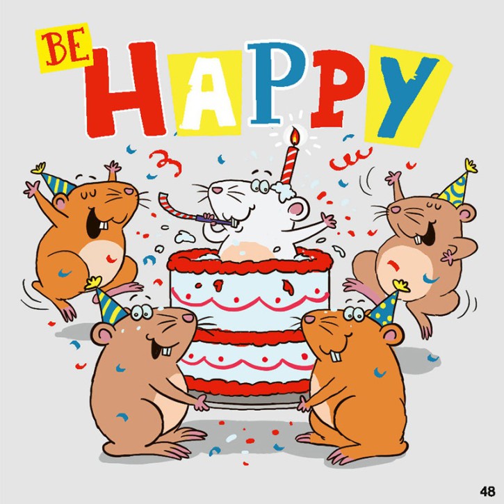 Geburtstagskarte mit Musik-Be Happy