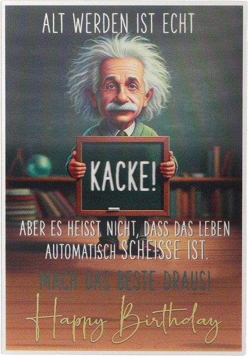 Depesche Klappkarte 3D ART, 12,1x17,5cm, Geburtstagskarte 04