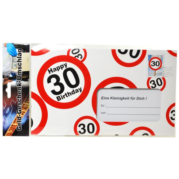 Riesen-Umschlag zum 30. Geburtstag Verpackung Geldgeschenke