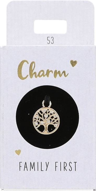 Versilberte o. Vergoldete Charms -Anhänger für Creolen-  Nr.53 - Baum