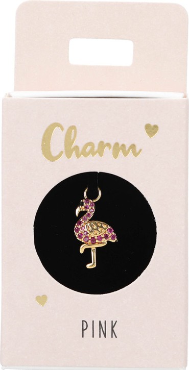 Versilberte o. Vergoldete Charms -Anhänger für Creolen-  Nr.53 - Flamingo