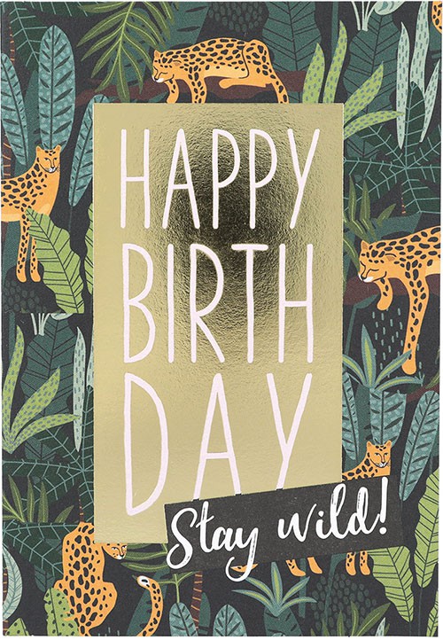 Klappkarte Hello you 10-Happy Birthday Stay wild!