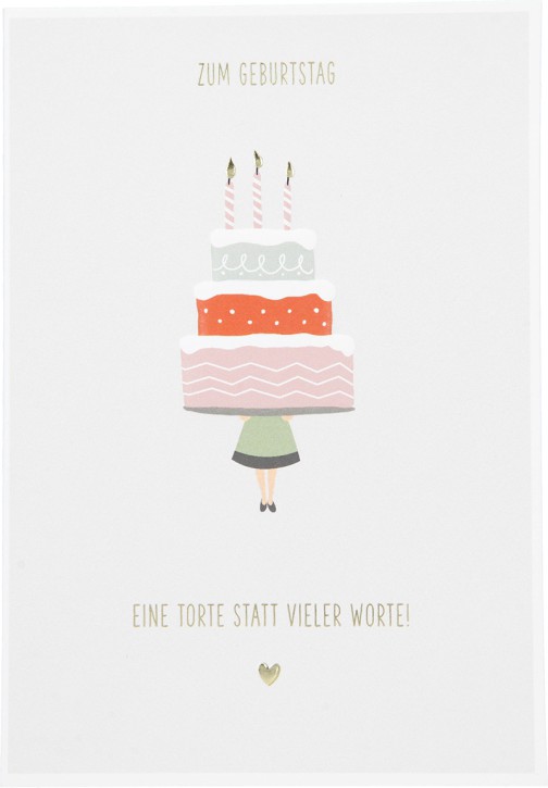 Besonders schoen Klappkarte -  ZUM GEBURTSTAG EINE TORTE STATT...