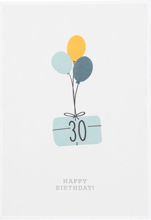 Besonders schoen Klappkarte -  30 HAPPY BIRTHDAY!