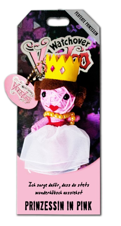 Watchover Voodoo Sammel Puppe mit Spruch Prinzessin in Pink