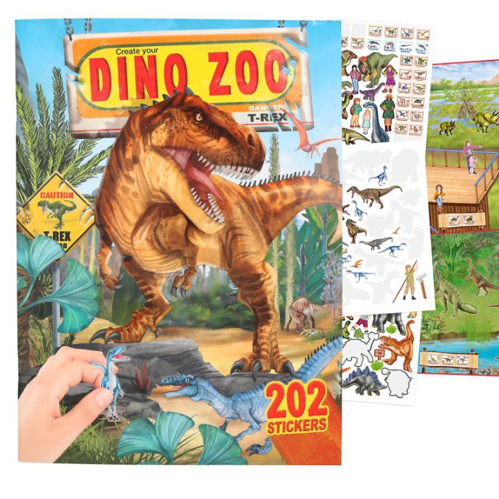 Depesche Create your DINO ZOO - Malheft auf 24 Seiten mit 191 Sticker