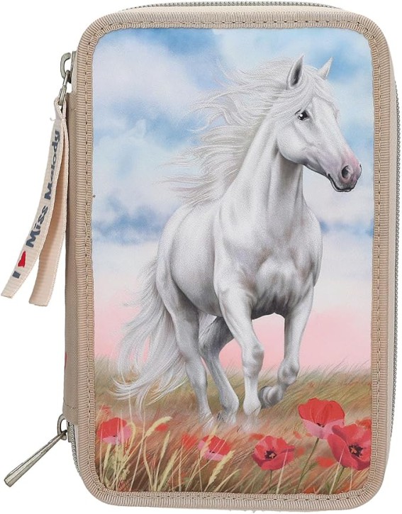Depesche 13341 Miss Melody 3 Fach Federtasche Poppy Sand