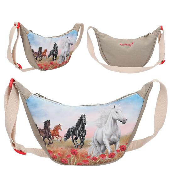 Depesche 1 Stück Miss Melody Kleine Halbmond Umhängetasche POPPY SAND