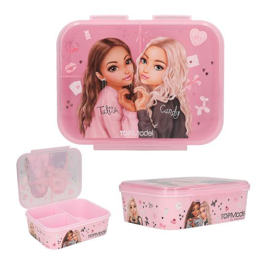 TOPModel Brotdose MY BFF - Brotdose in Rosa, mit Model Motiv und bunten Batches