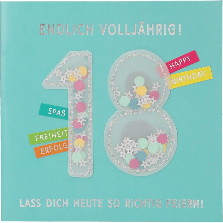 Depesche 13593.01 Klappkarte Paper Love Glückwunsch-Karte zum Geburtstag, mit passendem Spruch und bunten Designs, ohne Innentext, Klappkarte inkl. Umschlag
