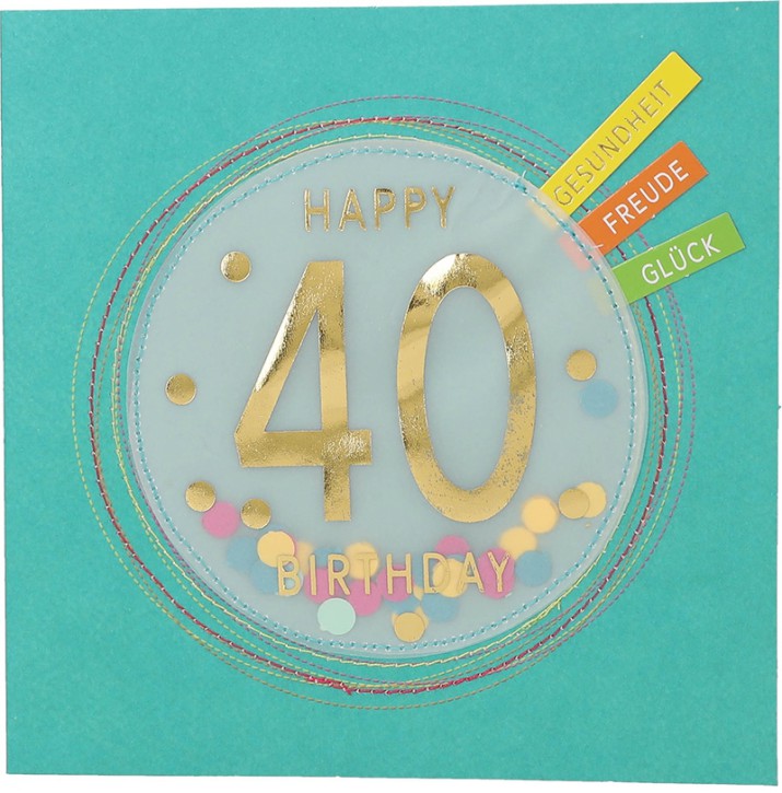 Depesche 13593.03 Klappkarte Paper Love Glückwunsch-Karte zum Geburtstag, mit passendem Spruch und bunten Designs, ohne Innentext, Klappkarte inkl. Umschlag