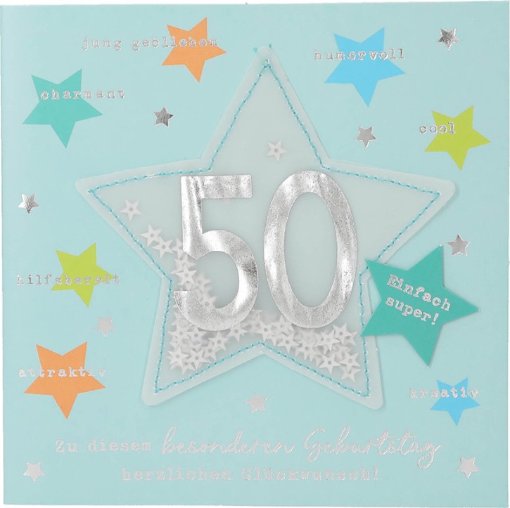 Depesche 13593.04 Klappkarte Paper Love Glückwunsch-Karte zum Geburtstag, mit passendem Spruch und bunten Designs, ohne Innentext, Klappkarte inkl. Umschlag