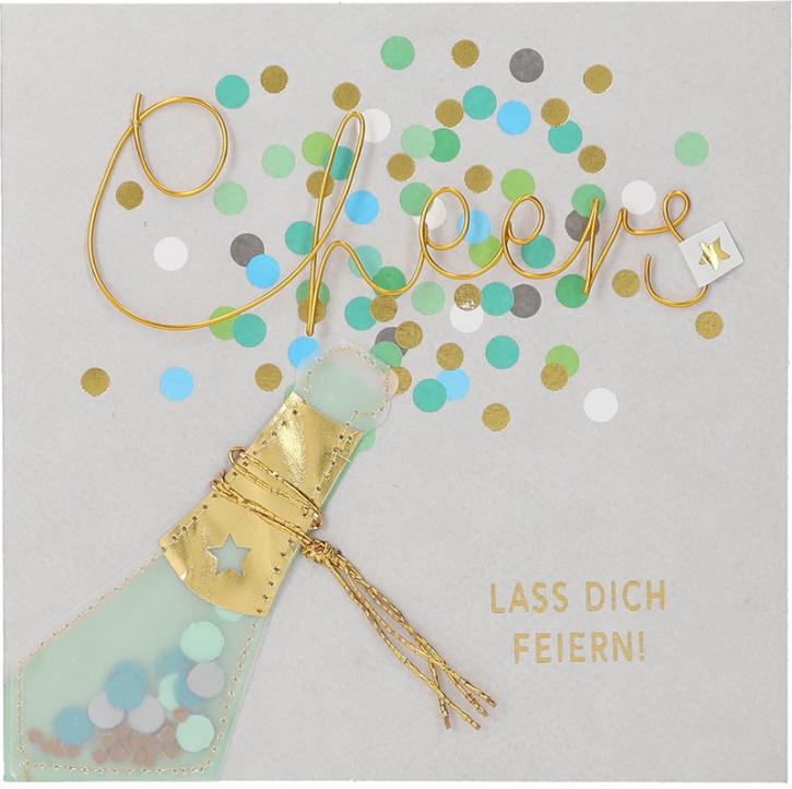 Depesche 13593.11 Klappkarte Paper Love Glückwunsch-Karte zum Geburtstag, mit passendem Spruch und bunten Designs, ohne Innentext, Klappkarte inkl. Umschlag