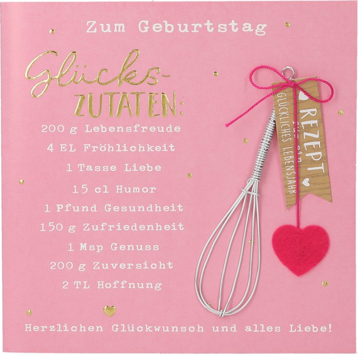 Depesche 13593.20 Klappkarte Paper Love Glückwunsch-Karte zum Geburtstag, mit passendem Spruch und bunten Designs, ohne Innentext, Klappkarte inkl. Umschlag