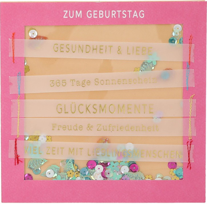 Depesche 13593.38 Klappkarte Paper Love Glückwunsch-Karte zum Geburtstag, mit passendem Spruch und bunten Designs, ohne Innentext, Klappkarte inkl. Umschlag