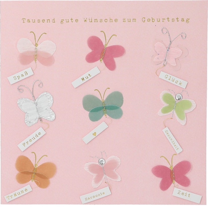 Depesche 13593.42 Klappkarte Paper Love Glückwunsch-Karte zum Geburtstag, mit passendem Spruch und bunten Designs, ohne Innentext, Klappkarte inkl. Umschlag