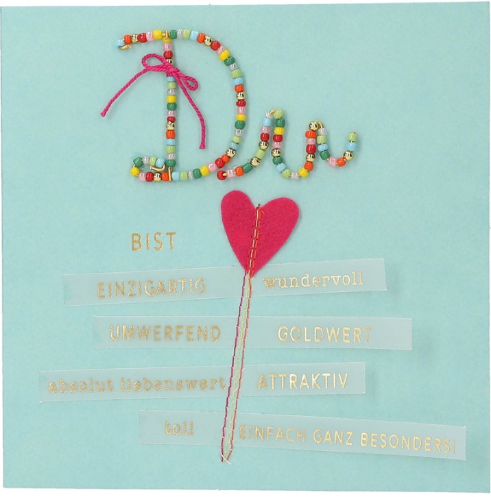 Depesche 13593.43 Klappkarte Paper Love Glückwunsch-Karte zum Geburtstag, mit passendem Spruch und bunten Designs, ohne Innentext, Klappkarte inkl. Umschlag