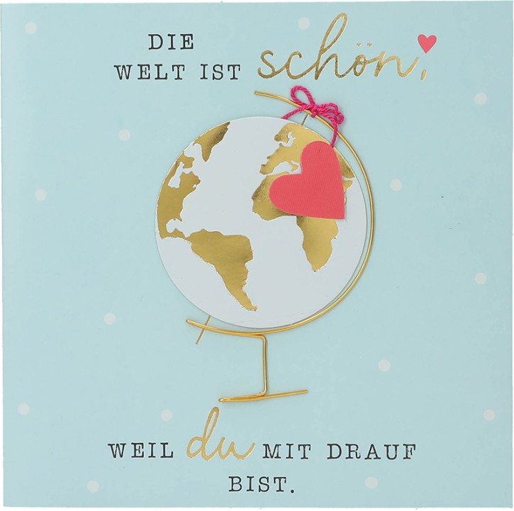 Depesche 13593.44 Klappkarte Paper Love Glückwunsch-Karte zum Geburtstag, mit passendem Spruch und bunten Designs, ohne Innentext, Klappkarte inkl. Umschlag