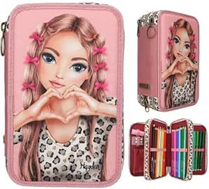  TOPModel Federmäppchen 3-Fächer - Schulmäppchen Mädchen