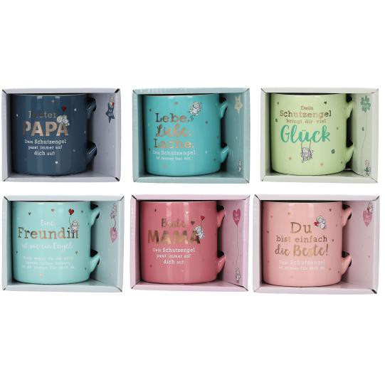 1 Stück Schutzengel Becher Tasse mit verschiedenen Sprüchen zur Auswahl 1 Stück Schutzengel Becher Tasse mit verschiedenen Sprüchen zur Auswahl