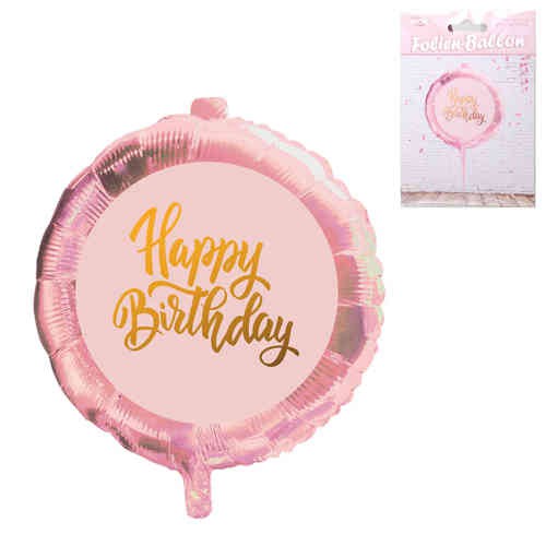 Folien-Ballon - Happy Birthday - roségold