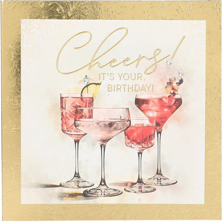 Depesche Lovely Diamonds 14005 Klappkarte 12x12cm Geburtstagskarten, 01