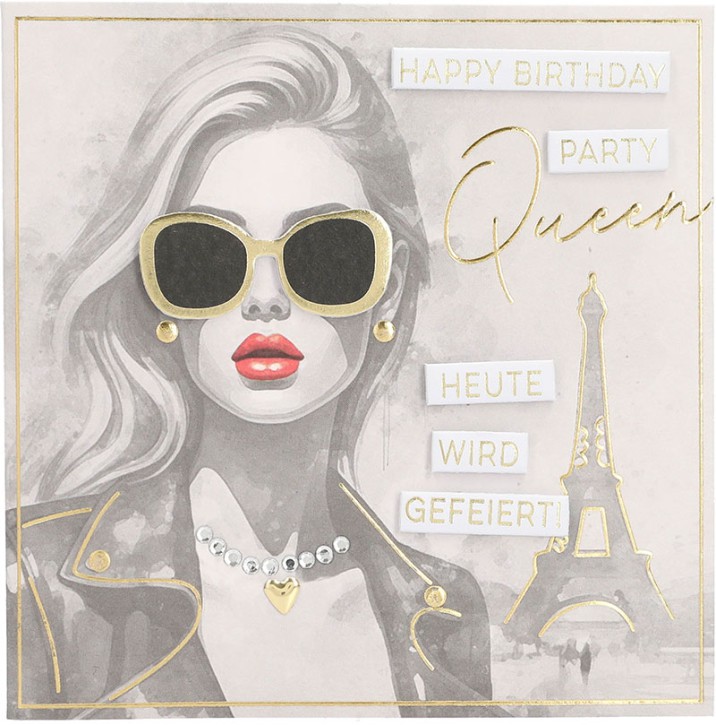 Depesche Lovely Diamonds 14005 Klappkarte 12x12cm Geburtstagskarten, 05