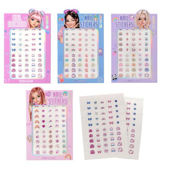 Nagelsticker KPOP, 100 Sticker pro Set, teilweise mit Glitzereffekt,Lieferumfang  2 Sets