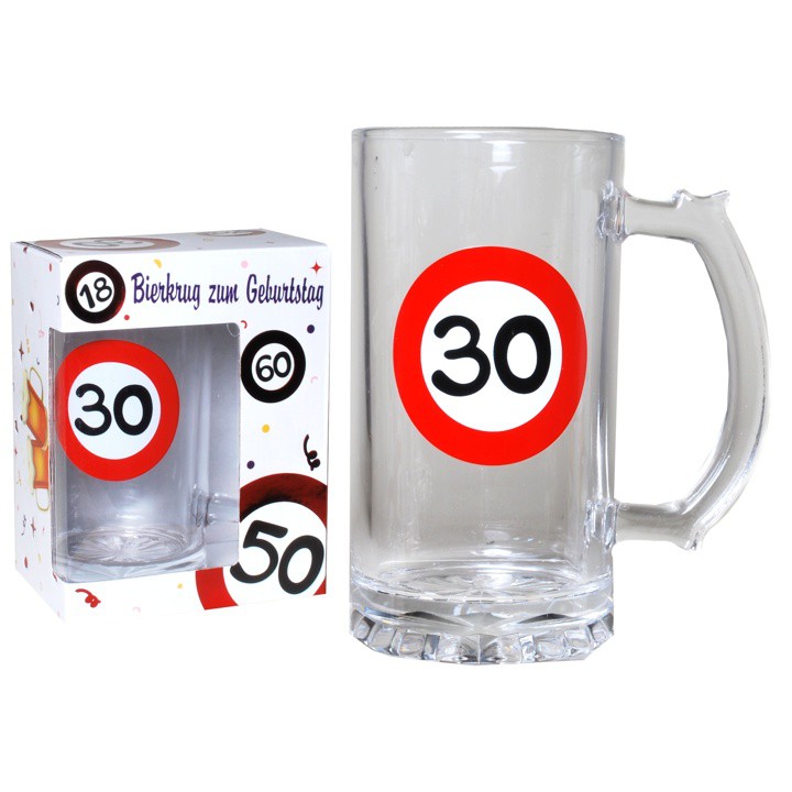 1 Stueck Bierkrug 30 zum 30. Geburtstag
