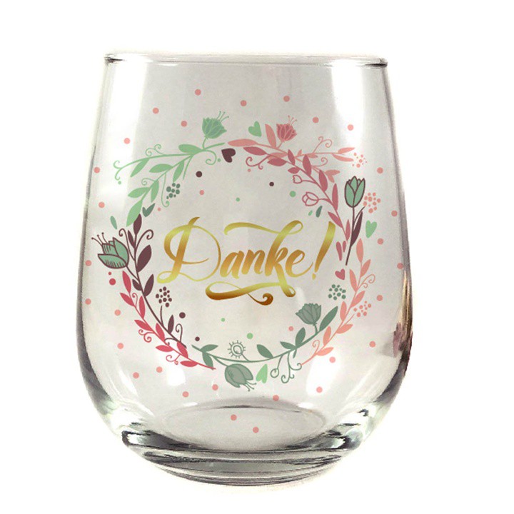 Whiskyglas, Wasserglas oder auch Weinglas mit Spruch - Danke