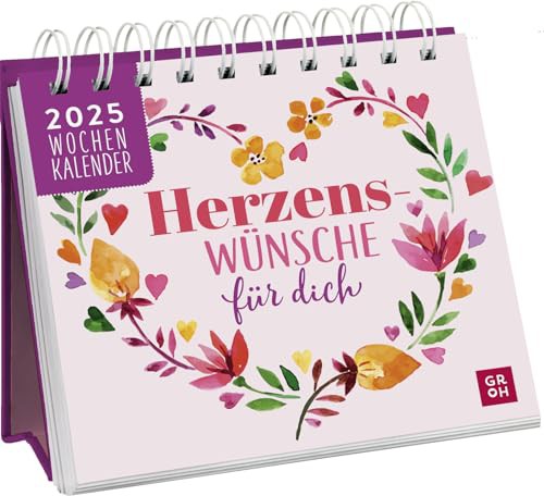 Mini-Wochenkalender 2025: Herzenswünsche für dich: Tischkalender