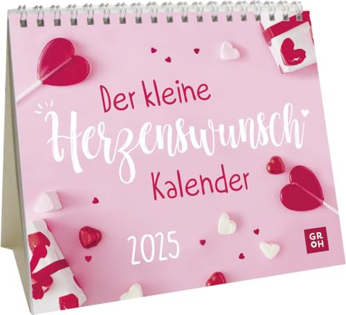 Mini-Kalender 2025: Der kleine Herzenswunschkalender: Mini-Monatskalender. Kleiner Tischkalender