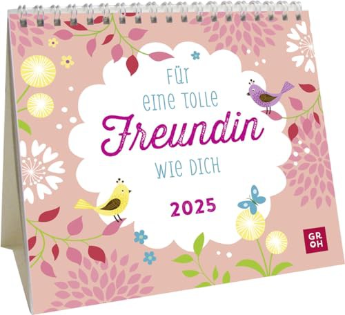 Mini-Kalender 2025: Für eine tolle Freundin wie dich: Mini-Monatskalender. Kleiner Tischkalender