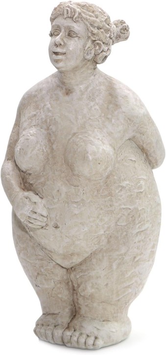 EXNER Frauen Skulptur Hilda Dicke Dame In Steinoptik Garten Figur Dekoration modern Landhaus