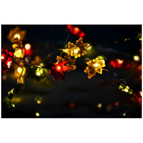 Blumengirlande ,Lichterkette, Dekogirlande, Blütengirlande  20LED Lichter,  ohne Timer