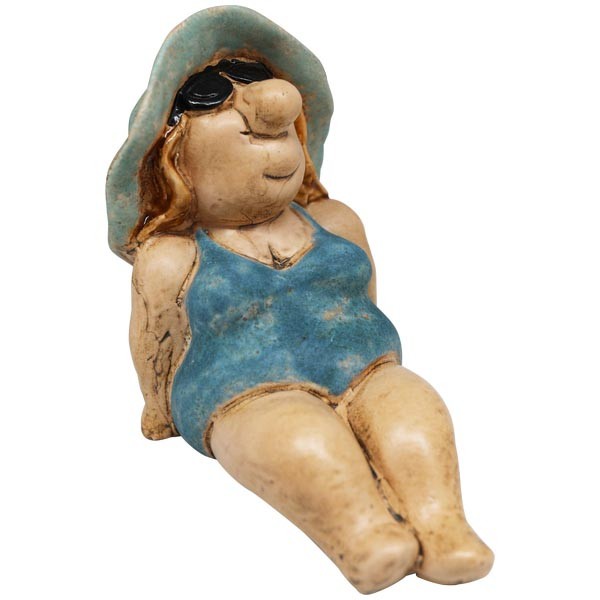 Exner Frauen Figur Frauenfigur Skulptur Badefrau Océan, Stoneware, 16,4x9,9x13,4 cm