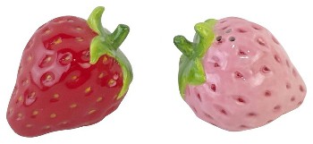 Set Salz und Pfeffer Keramik Erdbeer Frutta, Rot,7x6x6cm je Streuer