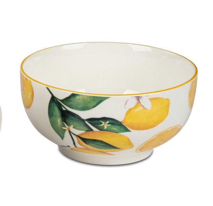 Deko Schale Vintage Lemon,Obstschale, Müslischale mit Zitronen Deko Schale Vintage Lemon,Obstschale, Müslischale mit Zitronen
