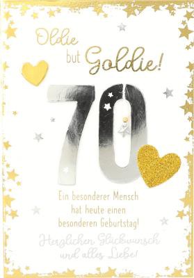 Elegance Klappkarte Grusskarte Geburtstagskarte - Oldie but Goldie! 70 Ein besonderer