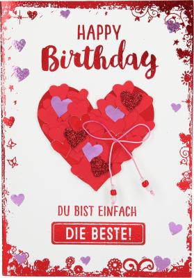 Elegance Klappkarte Grusskarte Geburtstagskarte - Happy Birthday Du bist einfach die Beste