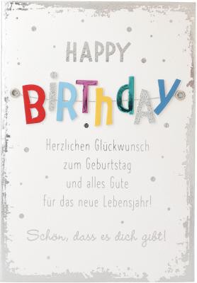 Elegance Klappkarte Grusskarte Geburtstagskarte - Herzlichen Glückwunsch zum Geburtstag