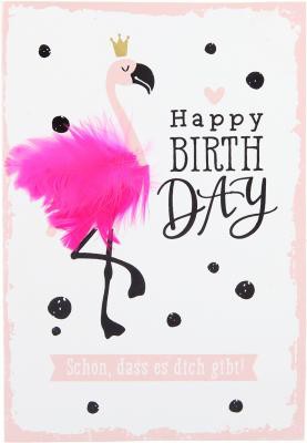Elegance Klappkarte Grusskarte Geburtstagskarte - Happy Birthday Schön, dass es dich gibt!