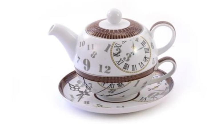 Tea for one 4tlg Set Teekanne Teetasse für eine Person aus Porzellan Serie Ben