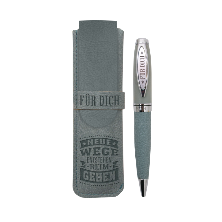 Bamboo Persönlicher  Kuli Kugelschreiber Stift mit Namen o. Spruch Personalisiertes Etui Monogramm-Design persönliches Geschenk (Kuli FÜR DICH)