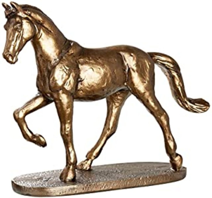 1 Stück sortiert GILDE Skulptur Pferd antik bronzefarben H 22,5 cm